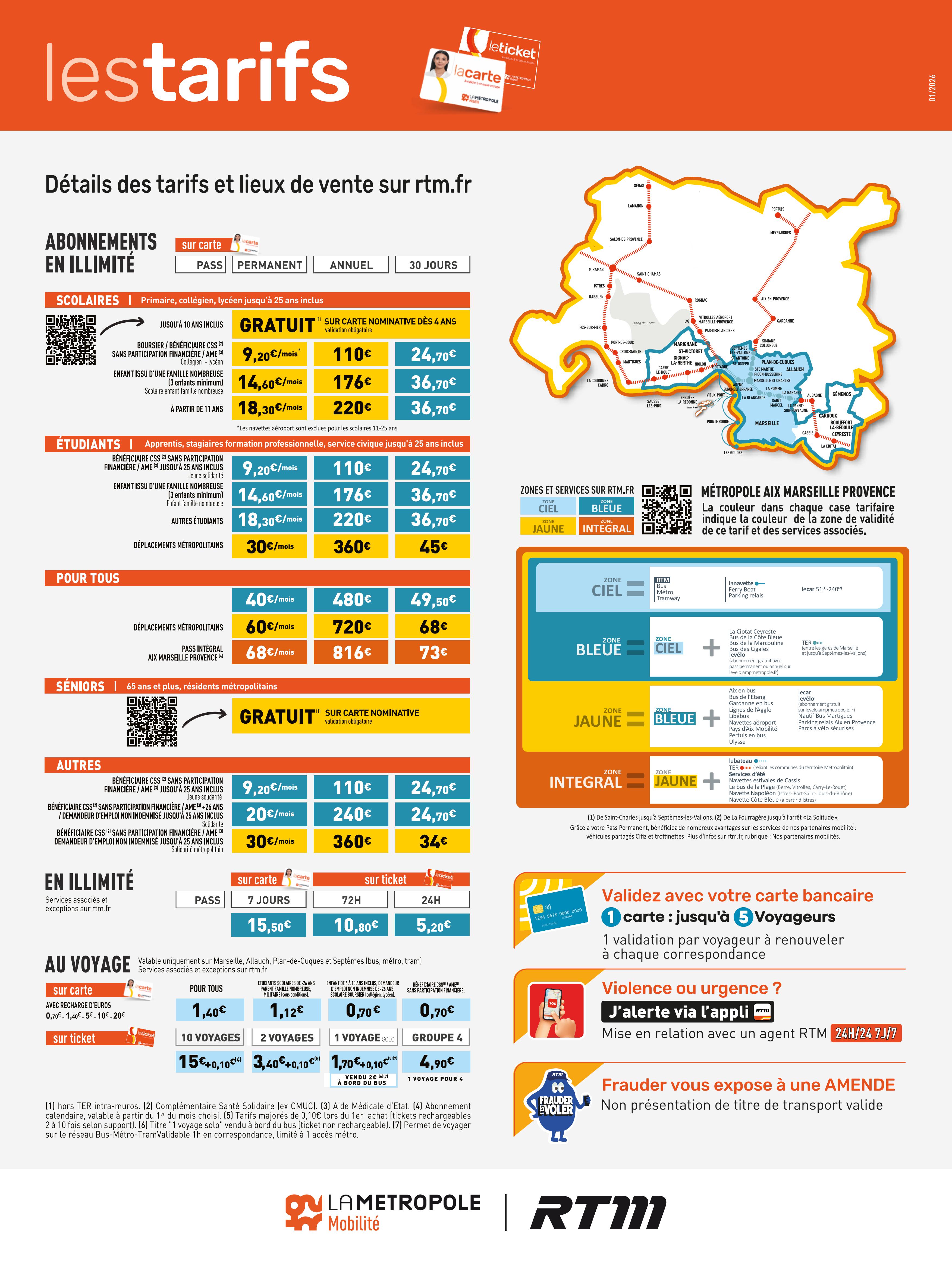 grille tarifaire 2026